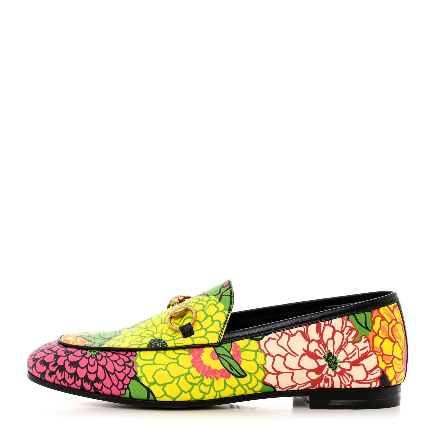 Gucci X KEN SCOTT Canvas Infinity Pomponica Womens Jordaan Loafers 36 Pink Green Black 1 of 9