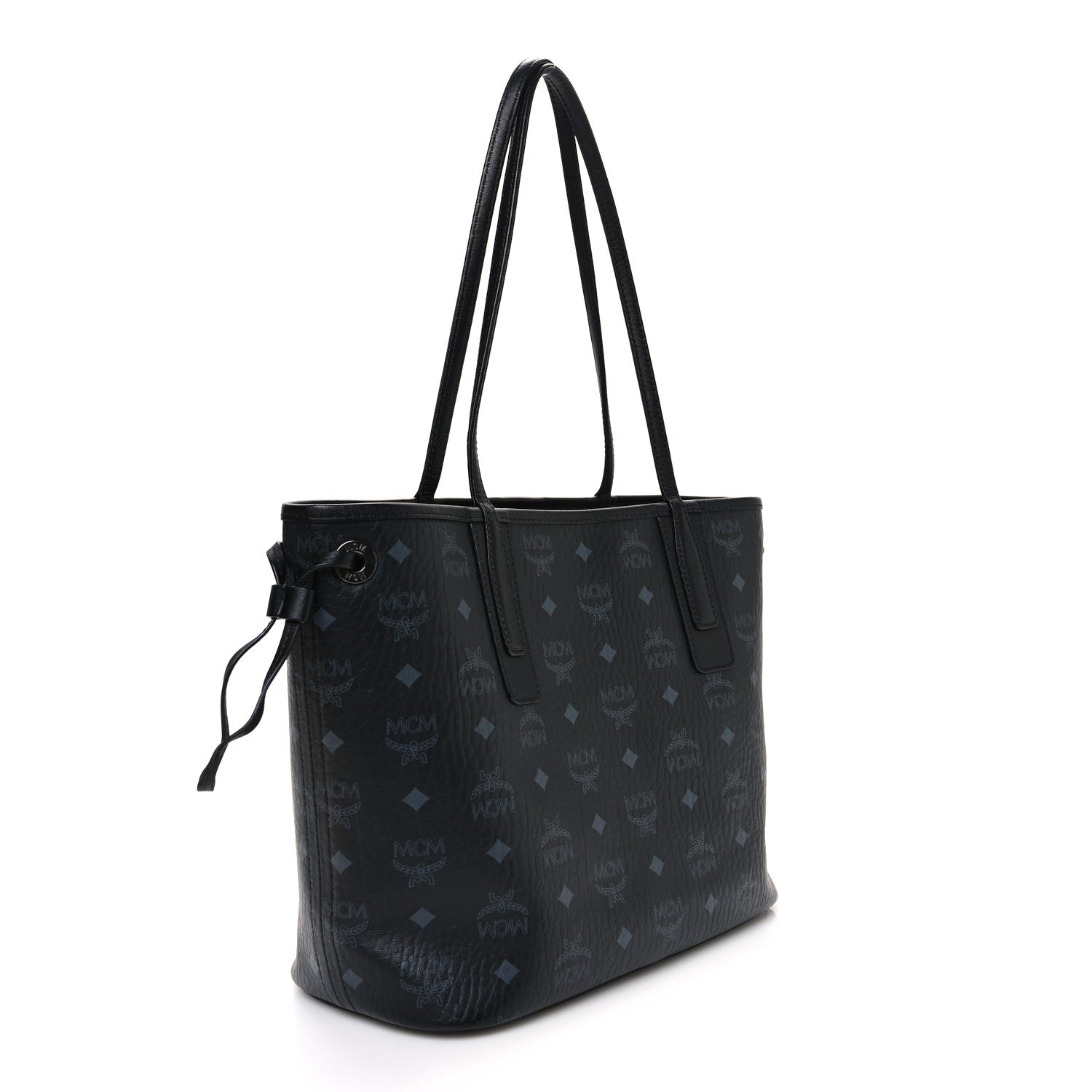 MCM Visetos Small Liz Reversible Shopper Tote Black 3 of 15
