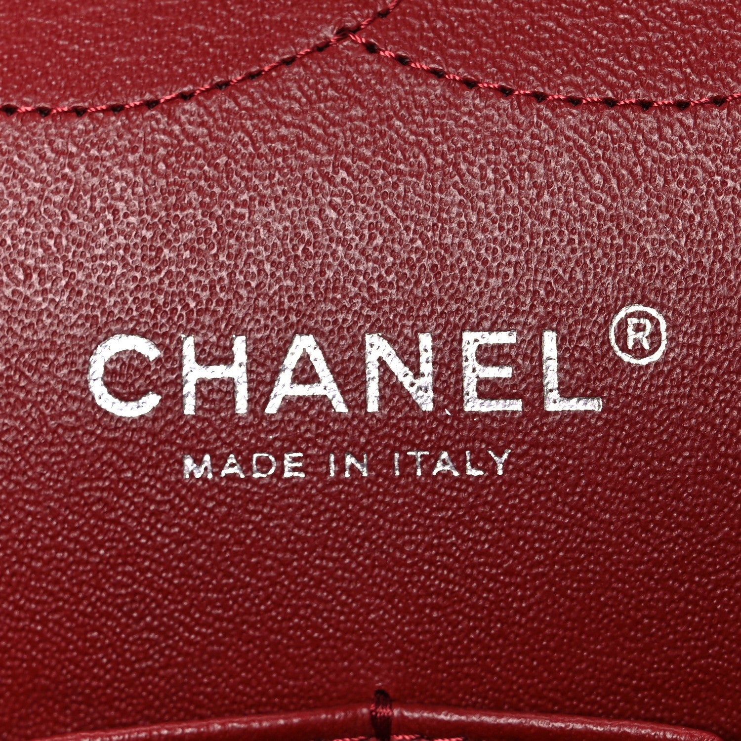 Chanel Caviar Quilted Jumbo Double Flap Burgundy 6 of 10