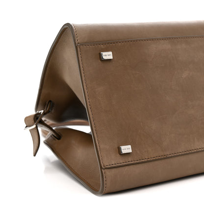 The Row Polished Saddle Calfskin Soft Margaux 10 Bag Mouse Grey 8 of 14