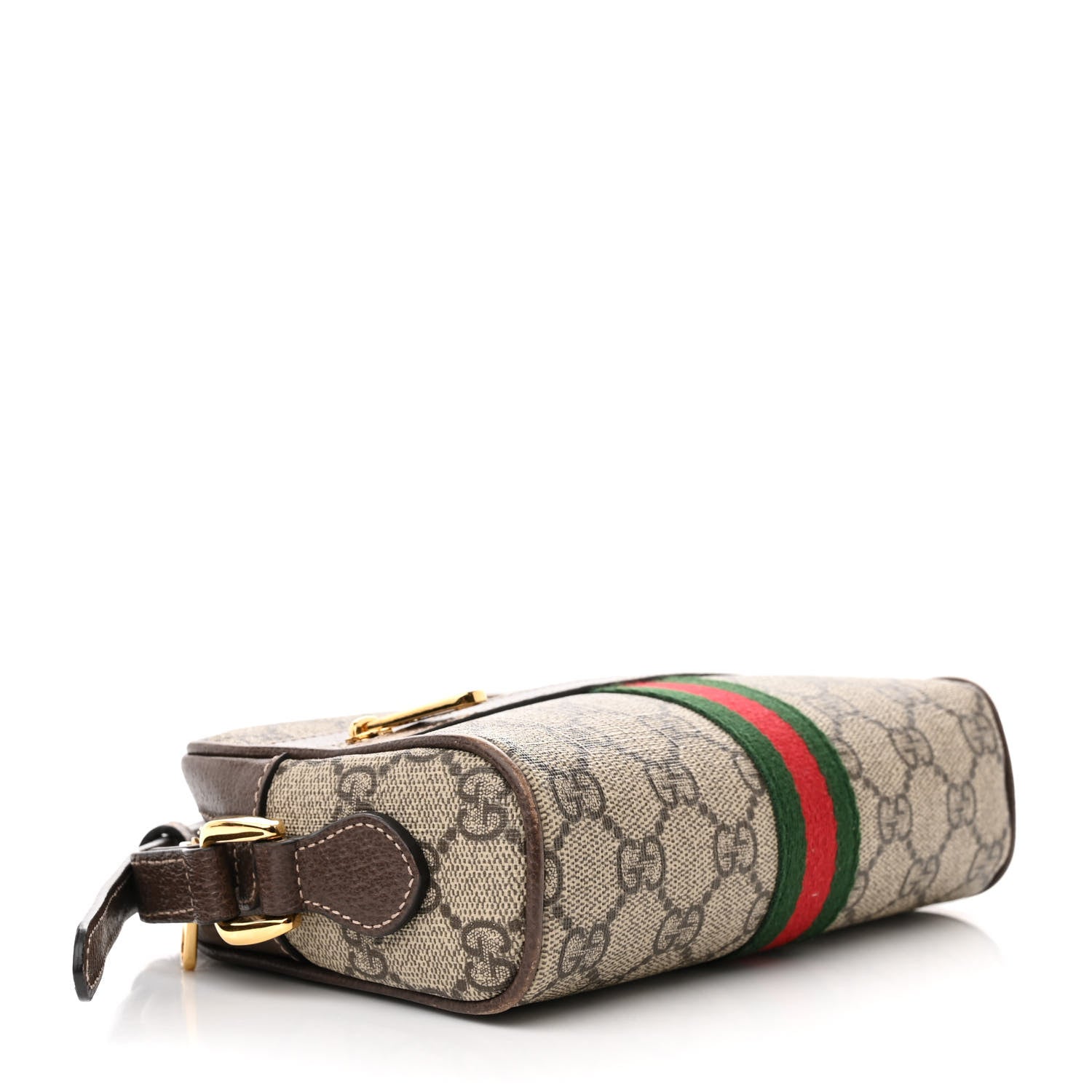 Gucci GG Supreme Monogram Web Mini Ophidia Shoulder Bag Brown 4 of 13