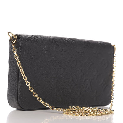 Louis Vuitton Empreinte Pochette Felicie Chain Wallet Black 3 of 10