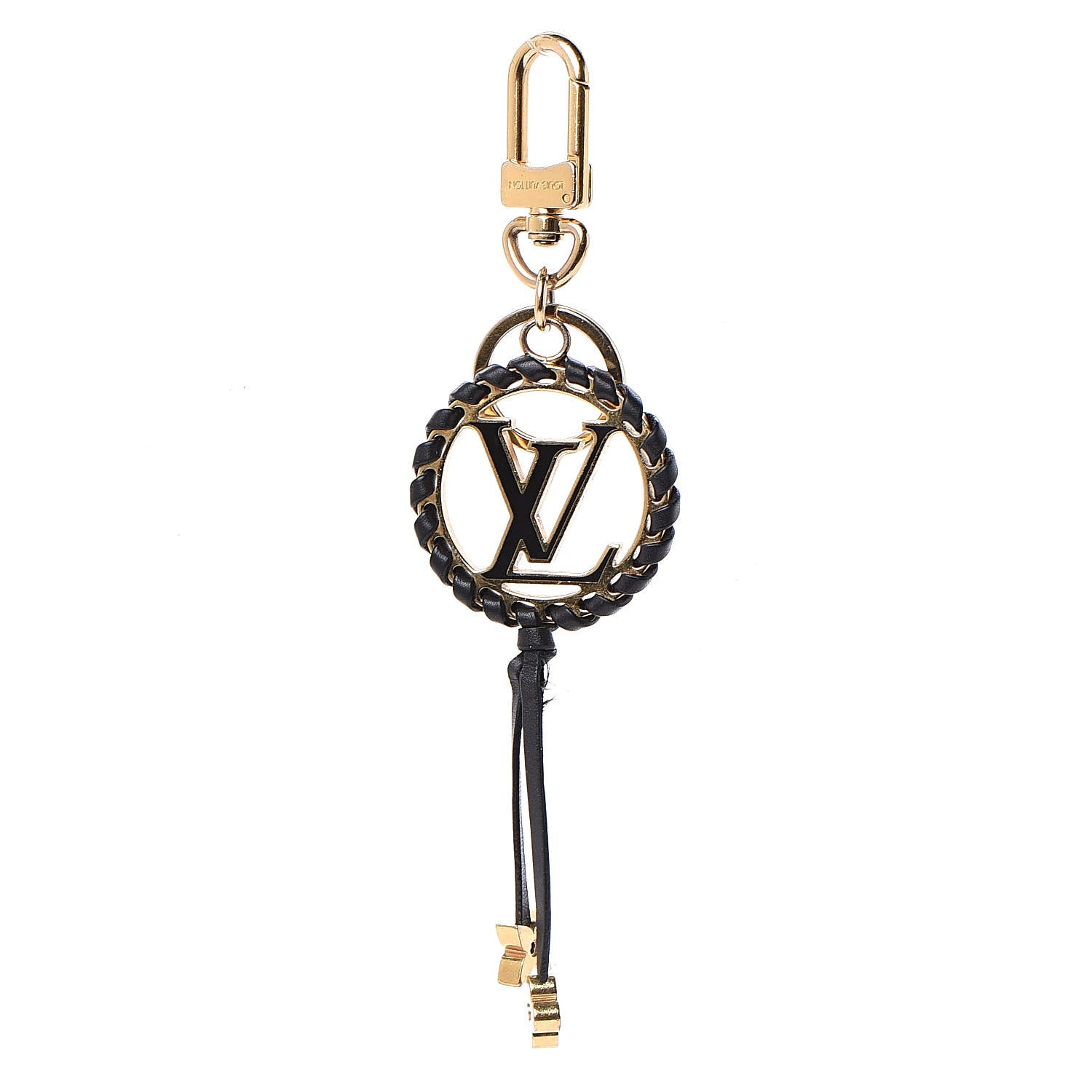 Louis Vuitton Metal Lambskin Enamel Very Bag Charm Key Holder Black 1 of 5