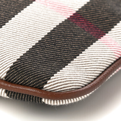 Burberry House Check Derby Peyton Crossbody Clutch Bag Tan 9 of 9