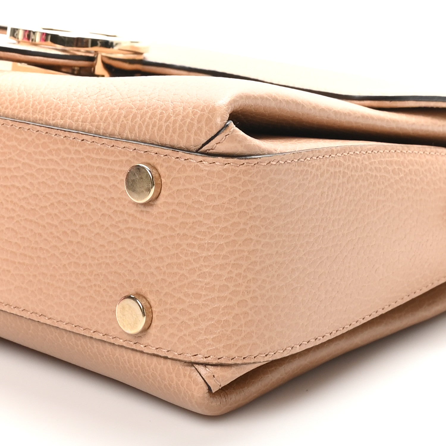 Gucci Dollar Calfskin Interlocking G Top Handle Shoulder Bag Camelia 10 of 10