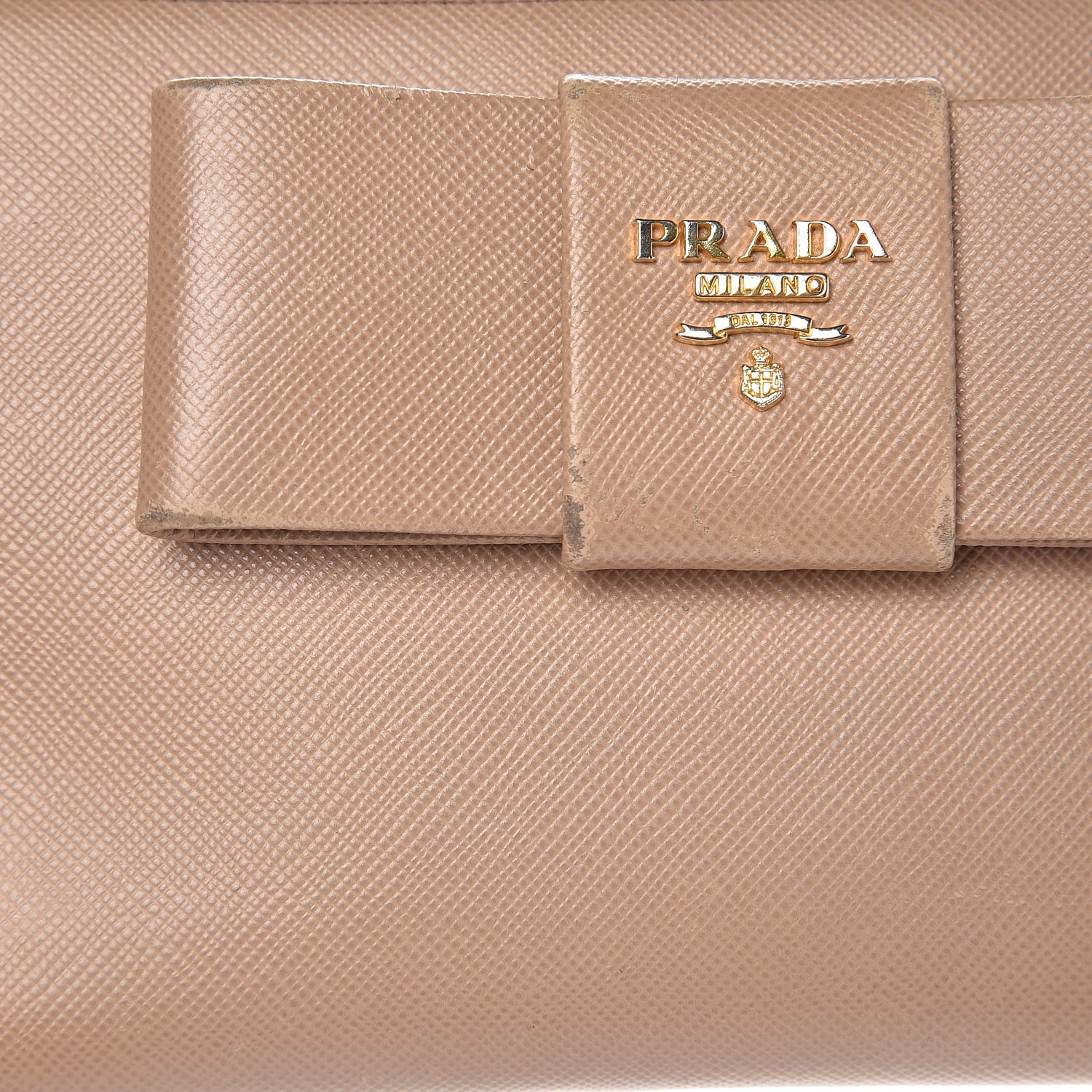 Prada Saffiano Fiocco Bow Zip Around Wallet Cammeo 10 of 10