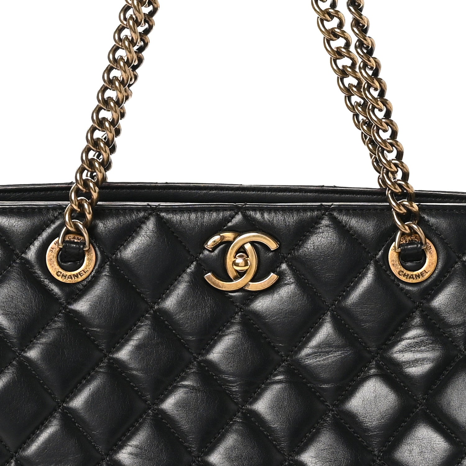 Chanel Calfskin Quilted Small Perfect Edge Tote Black 8 of 11