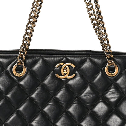 Chanel Calfskin Quilted Small Perfect Edge Tote Black 8 of 11