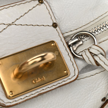 Chloe Calfskin Medium Paddington Satchel White 14 of 16