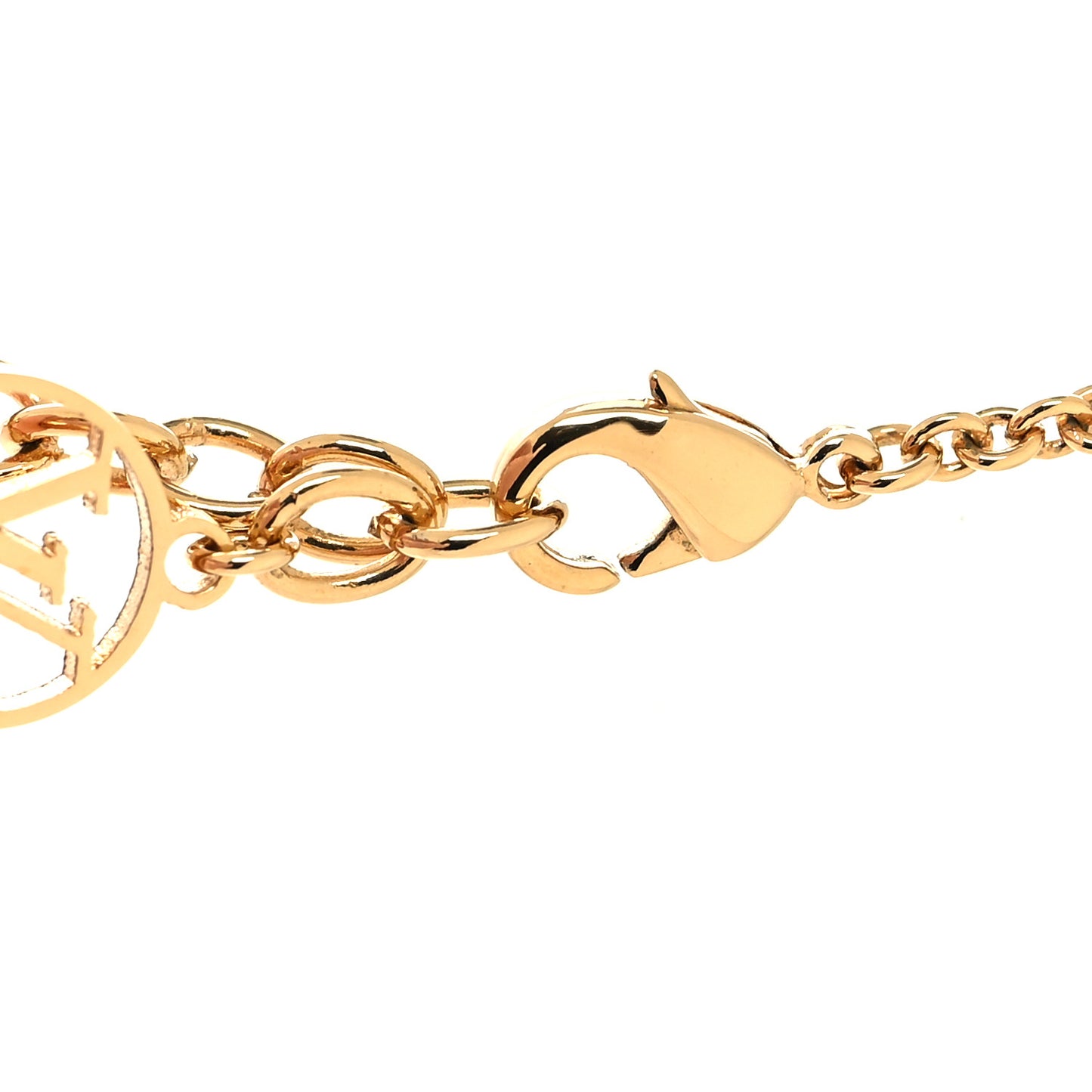 Metal Crystal LV Iconic Necklace Gold