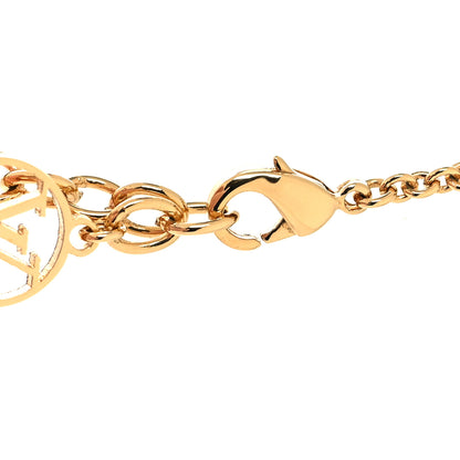 Louis Vuitton Metal Crystal LV Iconic Necklace Gold 4 of 6