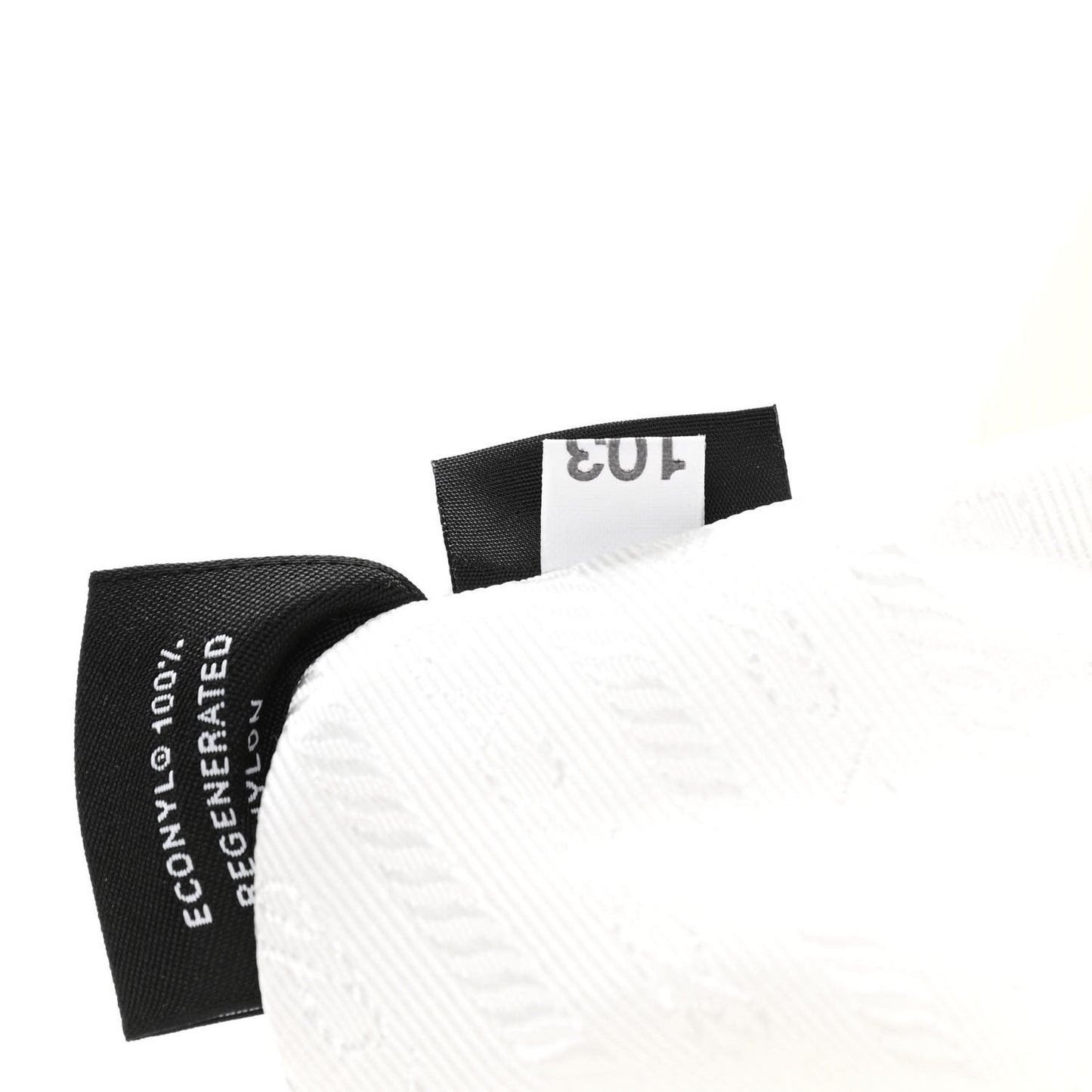 Tessuto Nylon Polka-Dot Mini Re-Edition 2000 Bag White Black