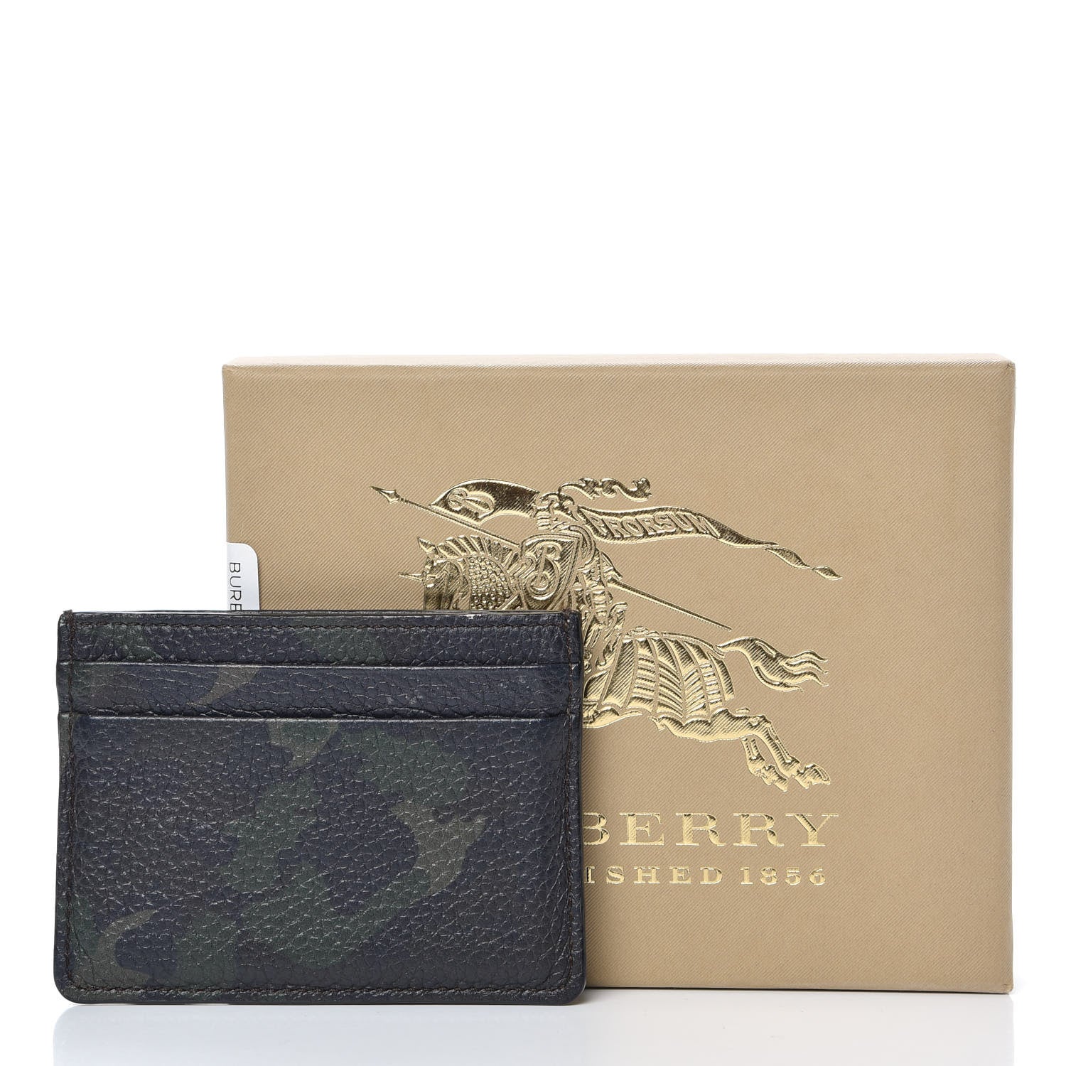 Burberry Grained Calfskin Camo Print Card Holder Green 8 of 8