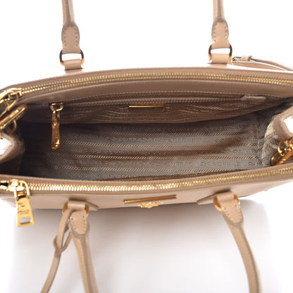 Prada Saffiano Small Galleria Double Zip Tote Sabbia 6 of 12