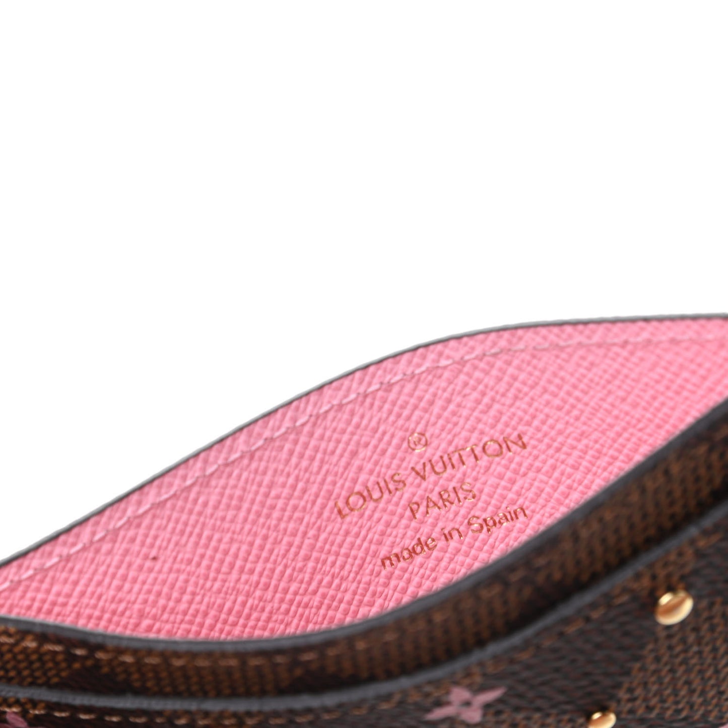 Damier Ebene Studded Card Holder