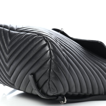 Chanel Calfskin Chevron Quilted Large Urban Spirit Backpack Black 9 of 9
