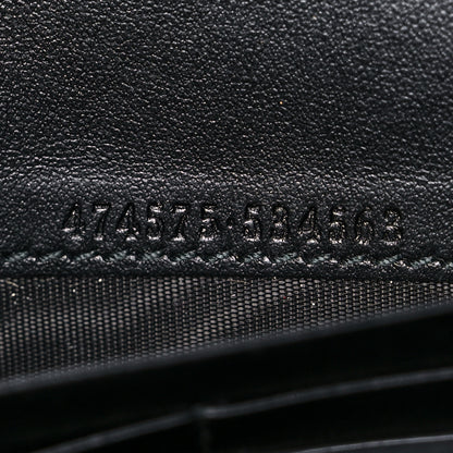 Gucci Calfskin Matelasse GG Marmont Chain Wallet Black 12 of 27