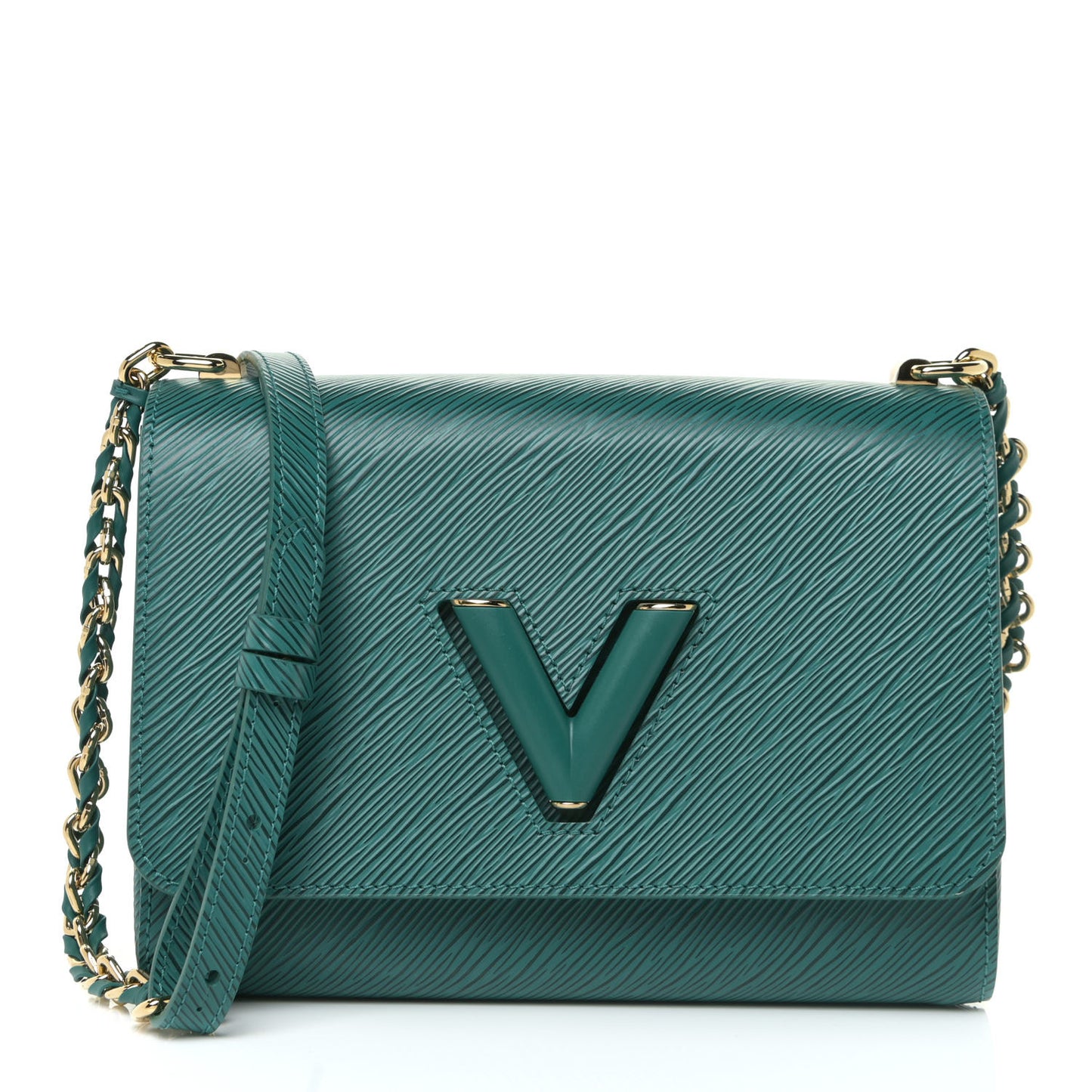 Epi Twist Shoulder Bag MM Emeraude