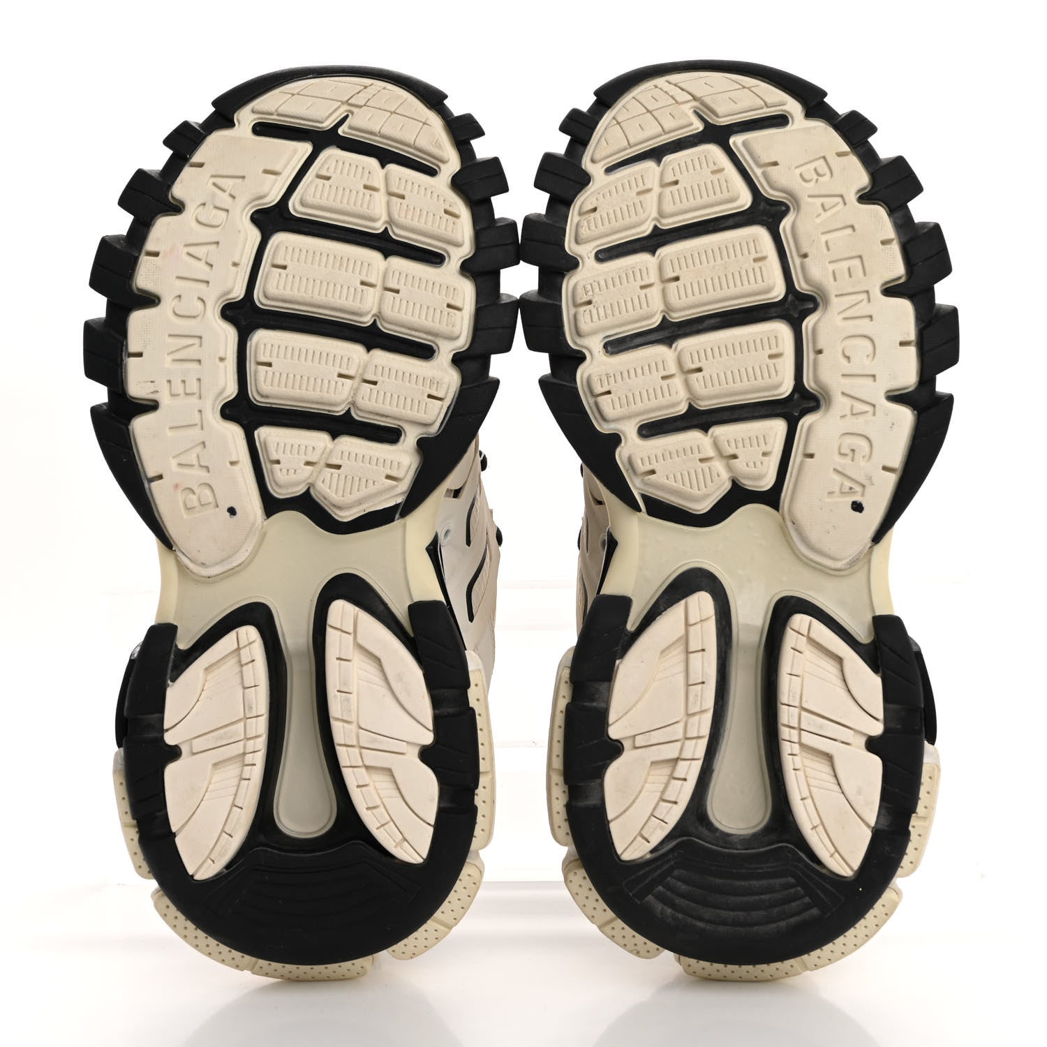 Balenciaga Rubber Mesh Bi-Color Mens Track.2 Open Sneakers 36 Beige Black 6 of 13