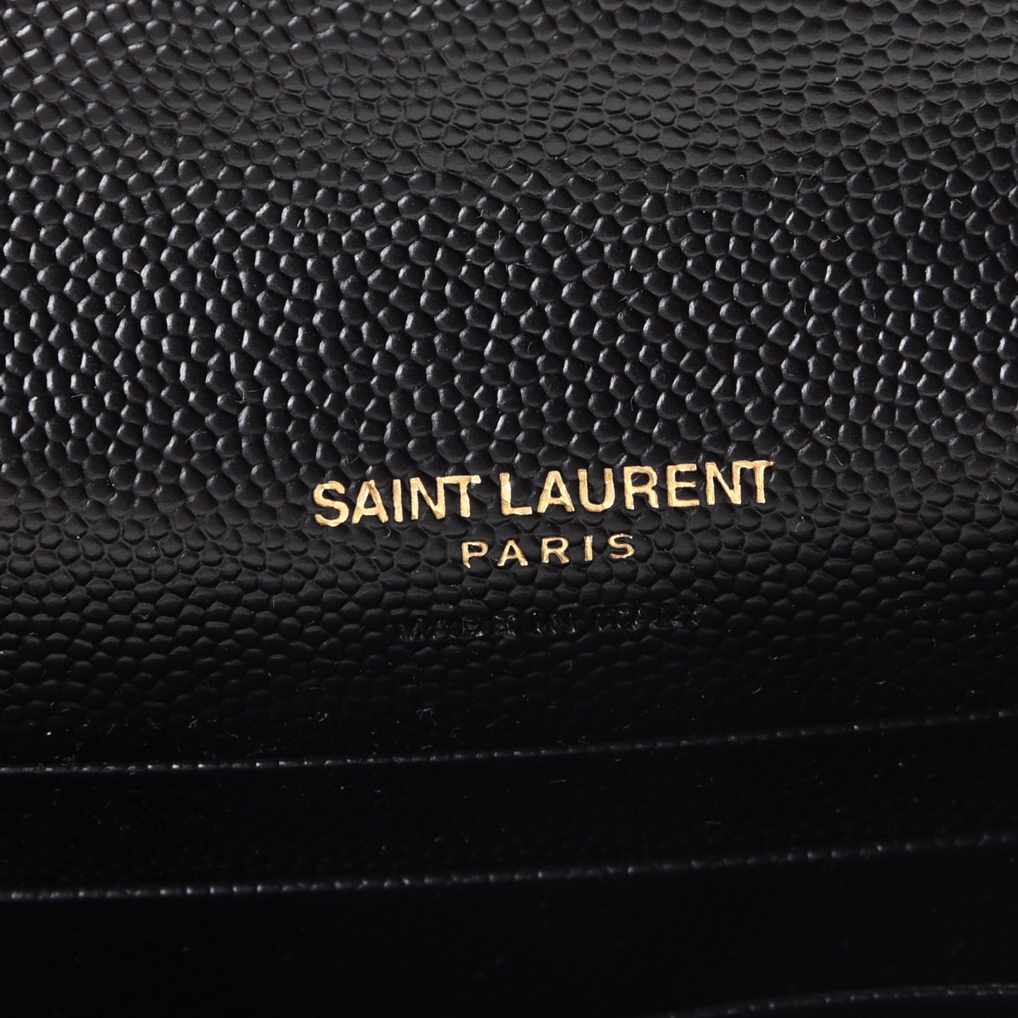 Grain De Poudre Matelasse Chevron Small Monogram Envelope Wallet Black