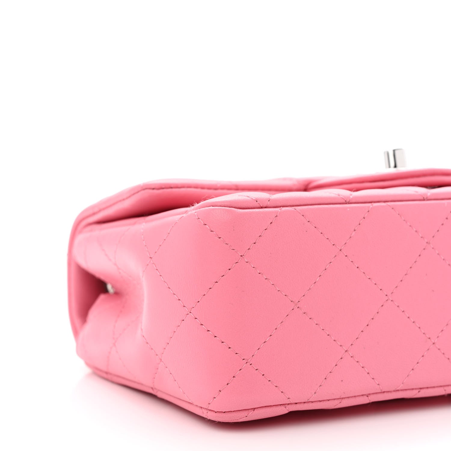Chanel Lambskin Quilted Mini Rectangular Flap Pink 9 of 11