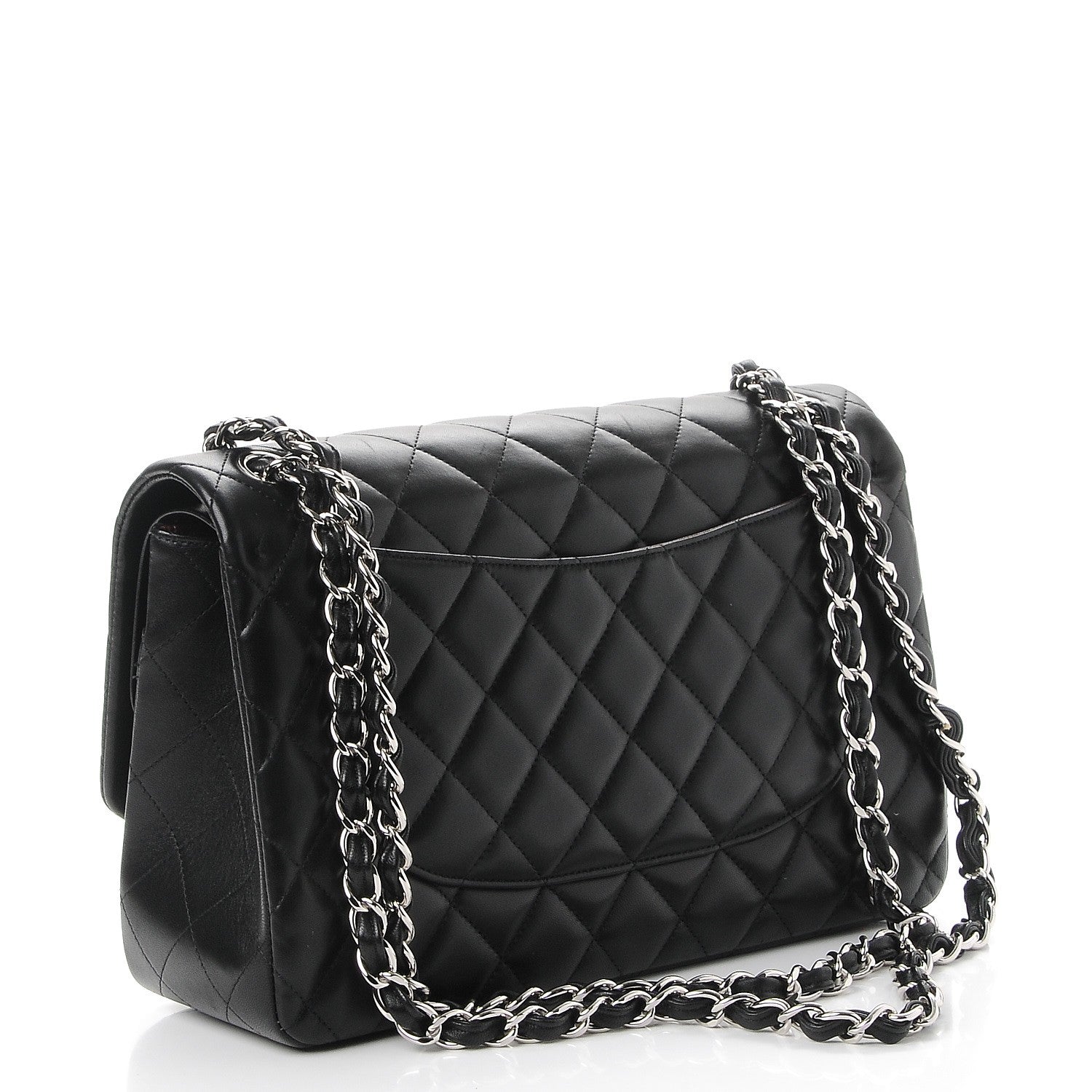 Chanel Lambskin Quilted Jumbo Double Flap Black 4 of 9