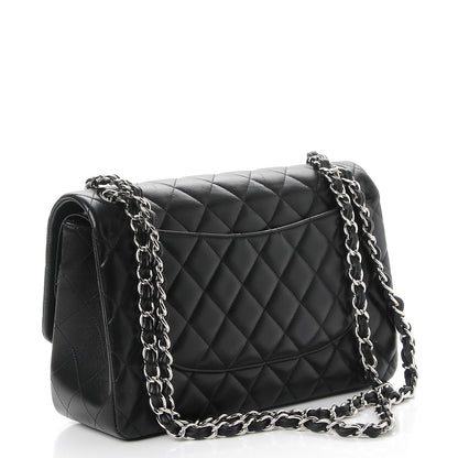 Chanel Lambskin Quilted Jumbo Double Flap Black 4 of 9