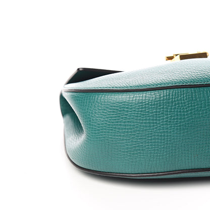 Chloe Grained Calfskin Lambskin Bi-Color Drew Shoulder Bag Stone Green 8 of 11