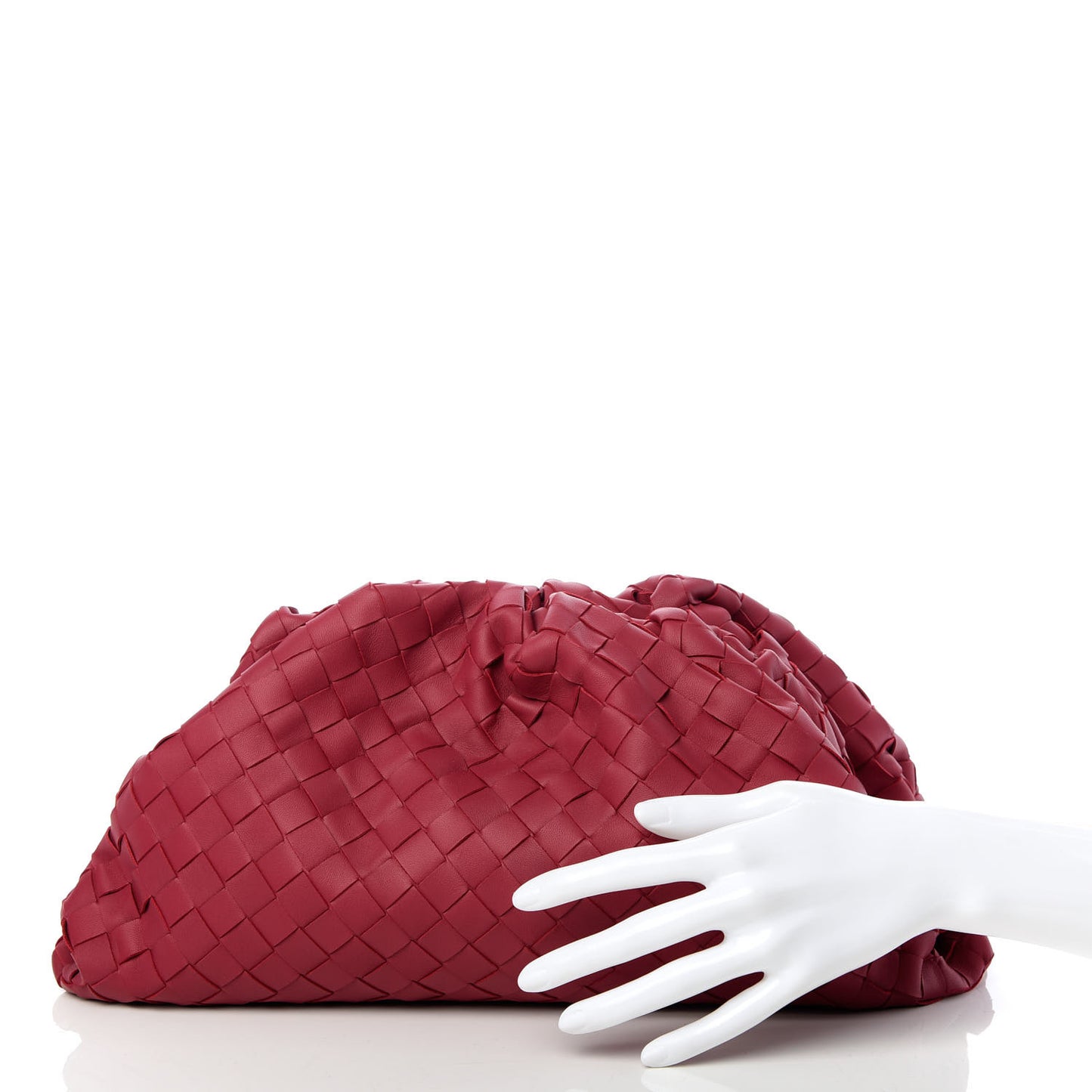 Nappa Maxi Intrecciato The Pouch Oversized Clutch Amaranto