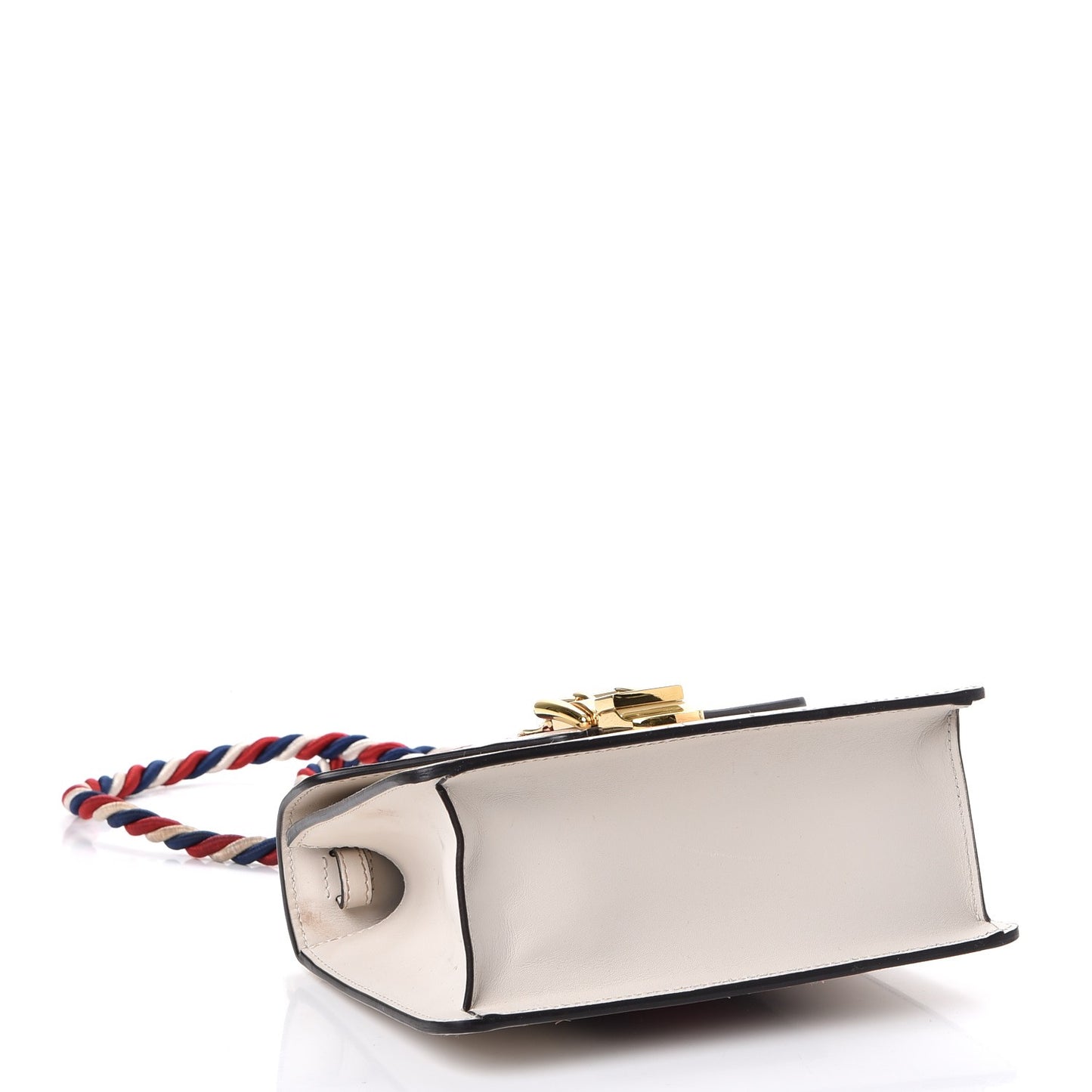Calfskin Mini Sylvie Top Handle Bag White