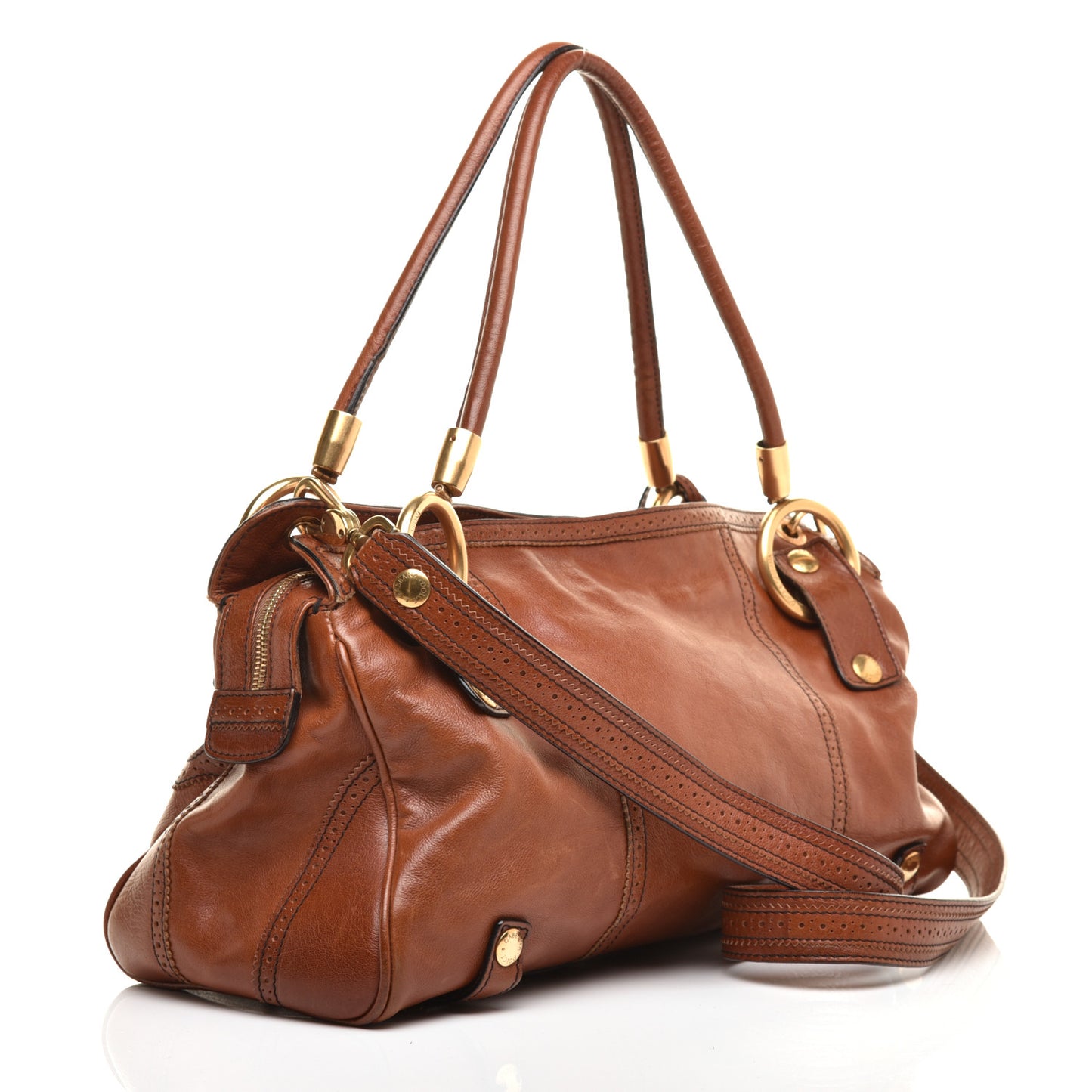 Calfskin Shoulder Bag Brown