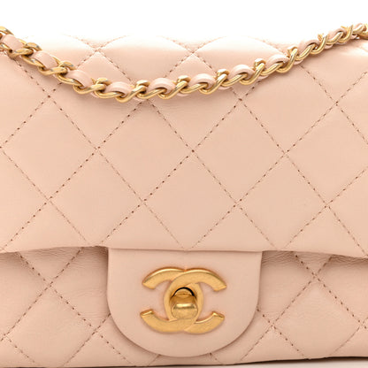 Chanel Lambskin Quilted Mini Rectangular Pearl Crush Flap Light Beige 7 of 10