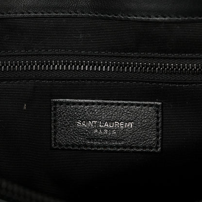 Saint Laurent Calfskin Y Quilted Monogram Monochrome Large Loulou Chain Satchel Black 7 of 11