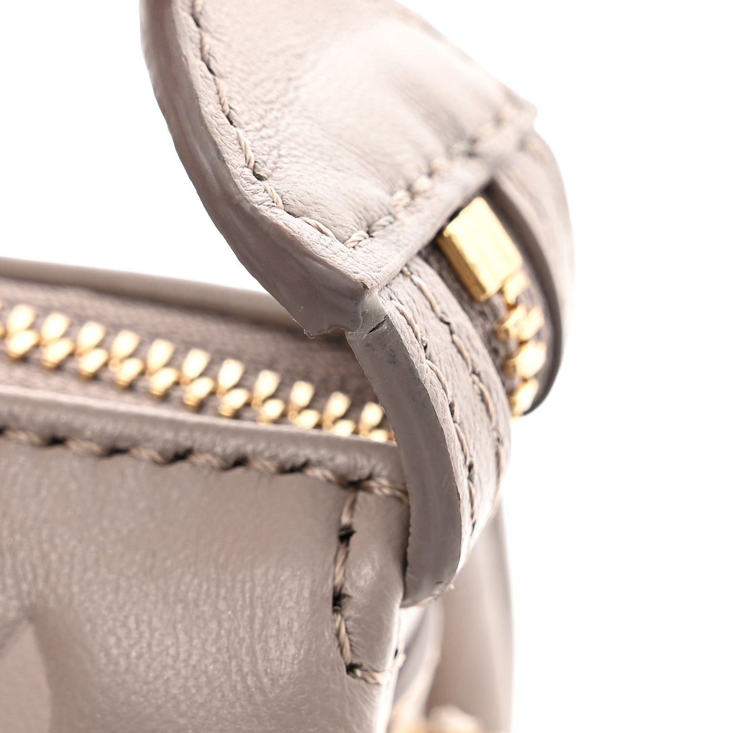 Lambskin Embossed Monogram Coussin PM Grey