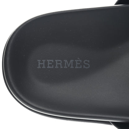 Hermes Calfskin Womens Chypre Sandals 36.5 Black 6 of 9
