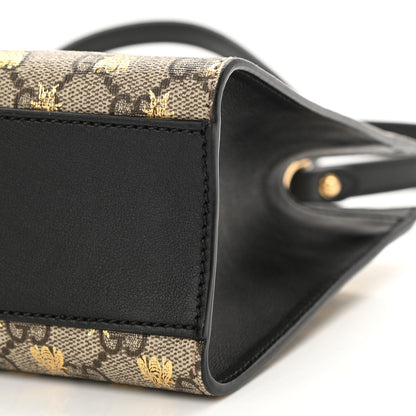 Gucci GG Supreme Monogram Bees Small Padlock Tote Beige Oro Black 10 of 10
