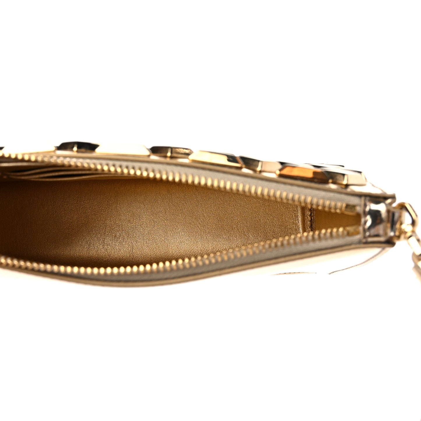 Spazzolato Studded Mini Shoulder Bag Platino