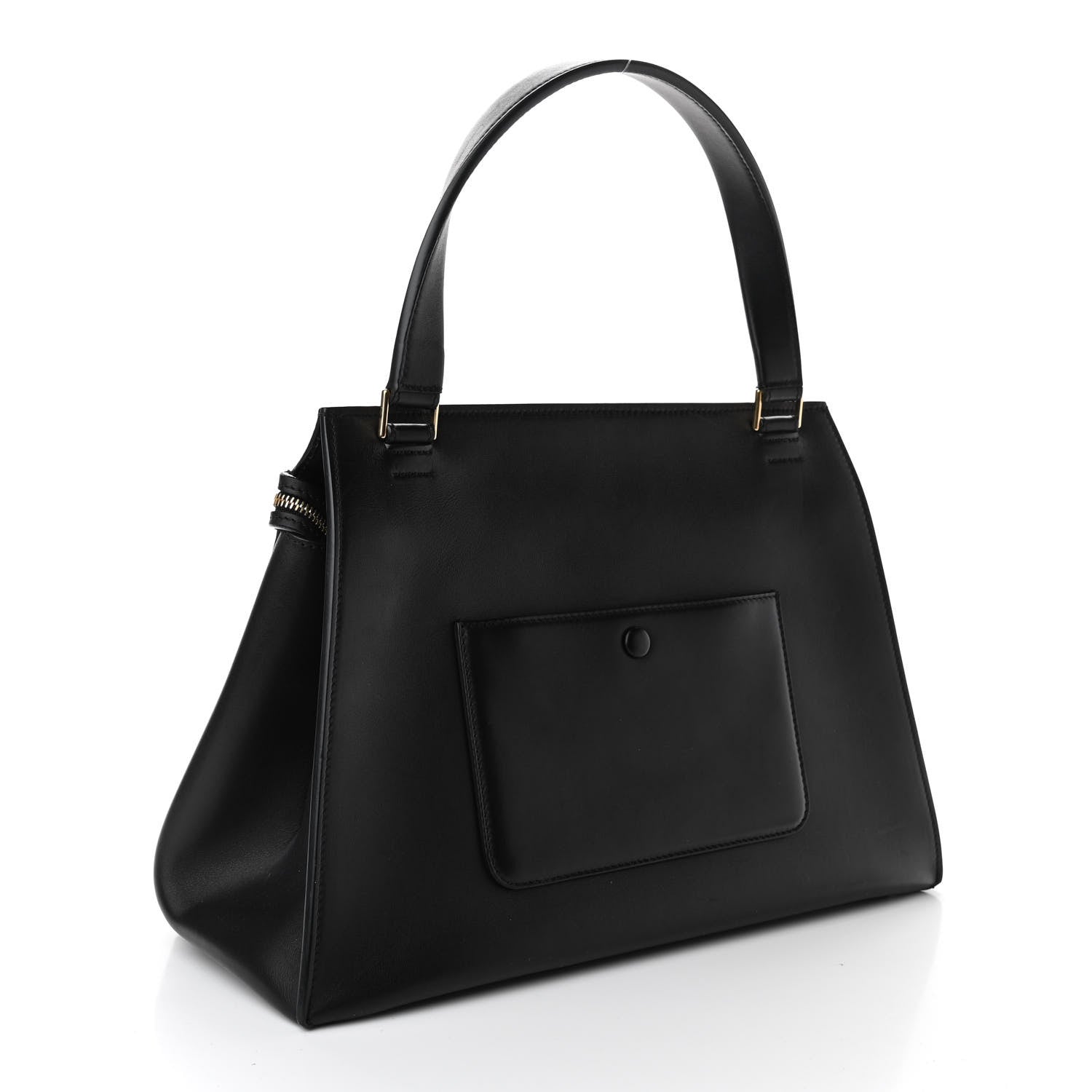 Celine Supple Calfskin Large Edge Shoulder Bag Navy Black 3 of 9