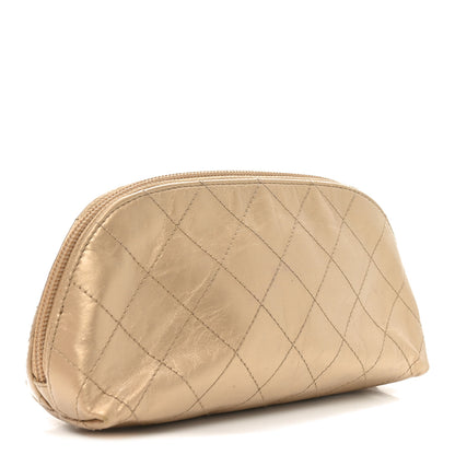 Chanel Metallic Aged Calfskin Quilted Palette Cosmetic Case Gold 3 of 10
