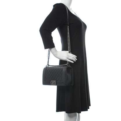 Chanel Caviar Quilted Medium Boy Flap Black 2 of 11