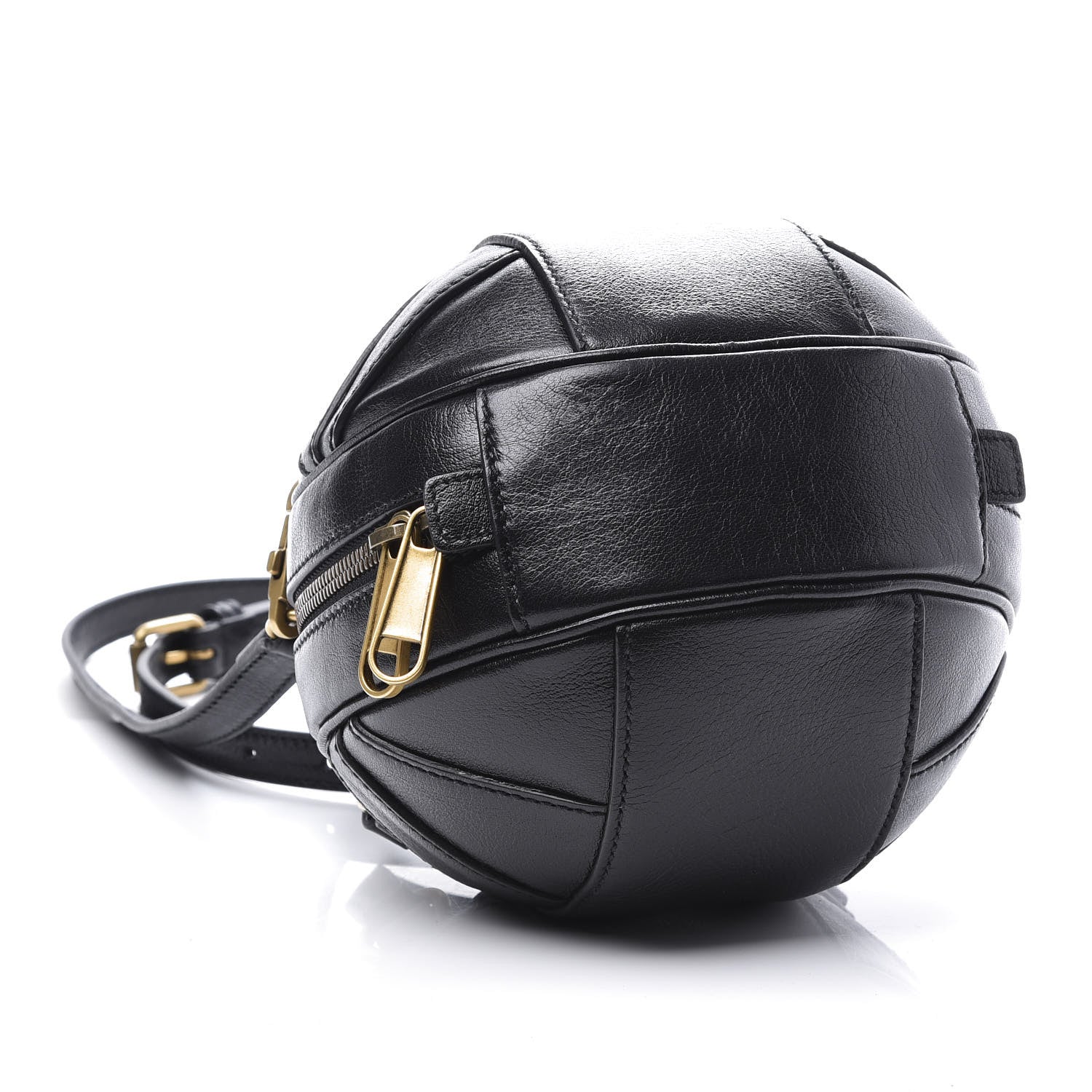 Gucci Piuma Lux Energy Mini Tifosa Basketball Shaped Shoulder Bag Black 3 of 10