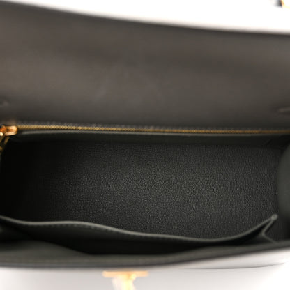 Hermes Madame Calfskin Kelly Sellier 25 Gris Meyer 5 of 11
