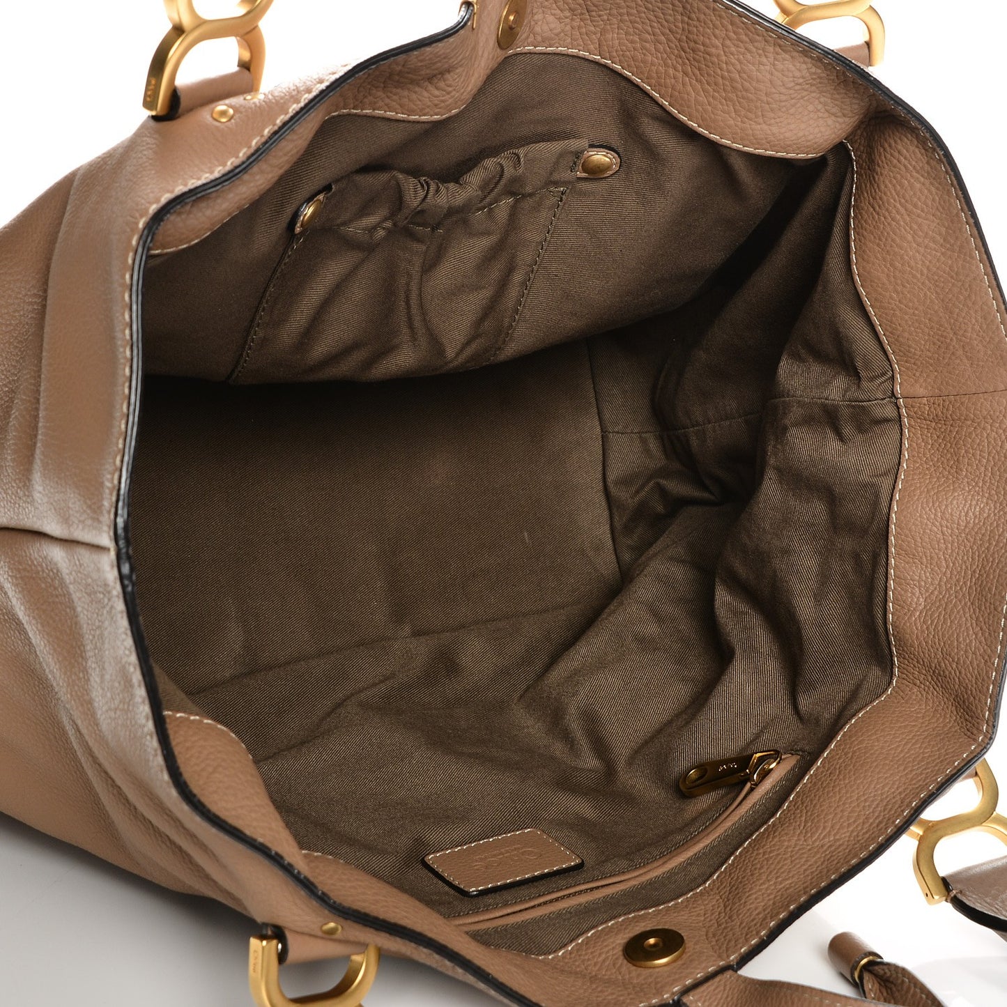 Calfskin Large New Marcie Tote Nut