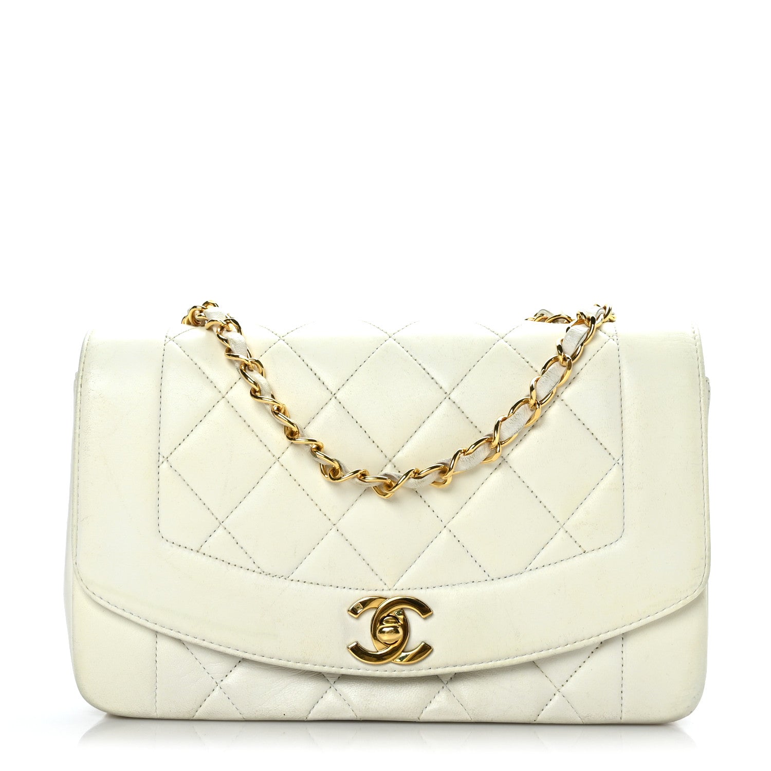 Chanel Lambskin Quilted Small Single Flap White 1 of 10