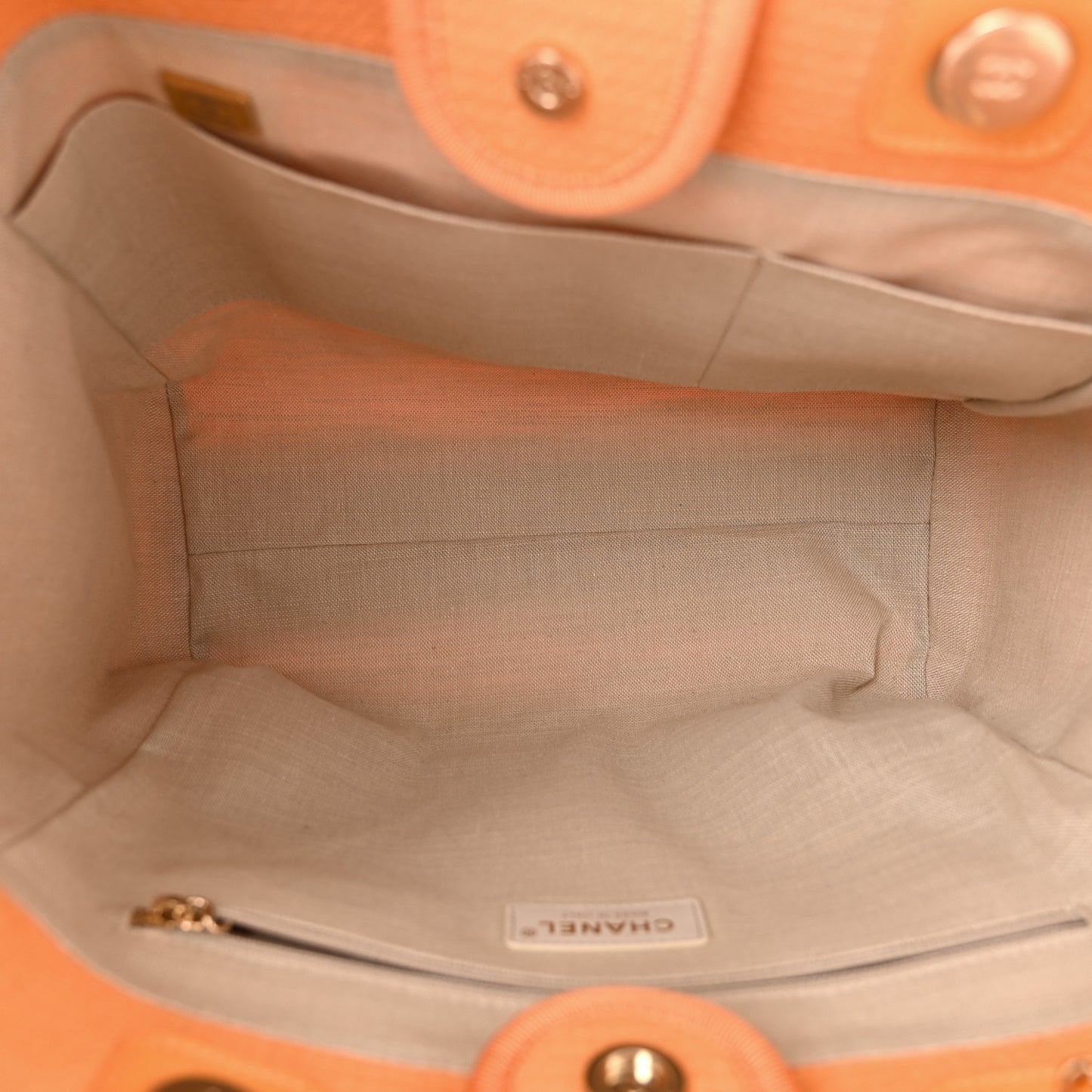 Canvas Small Deauville Tote Light Orange