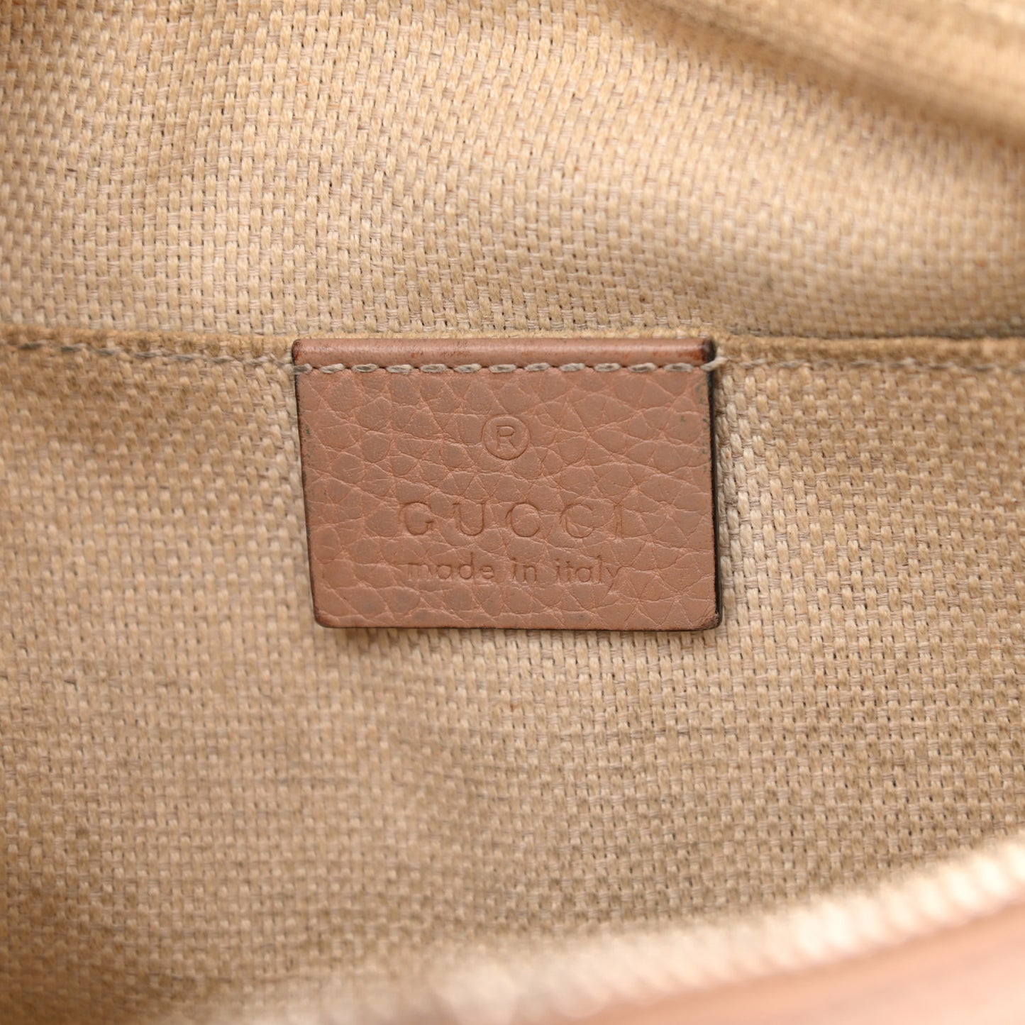 Pebbled Calfskin Small Soho Disco Bag Camelia