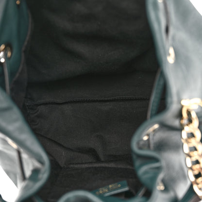 Jimmy Choo Calfskin Juno Bucket Bag Forest Green 5 of 9