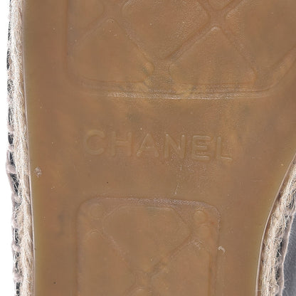 Chanel Lambskin CC Espadrilles 40 Black 6 of 9
