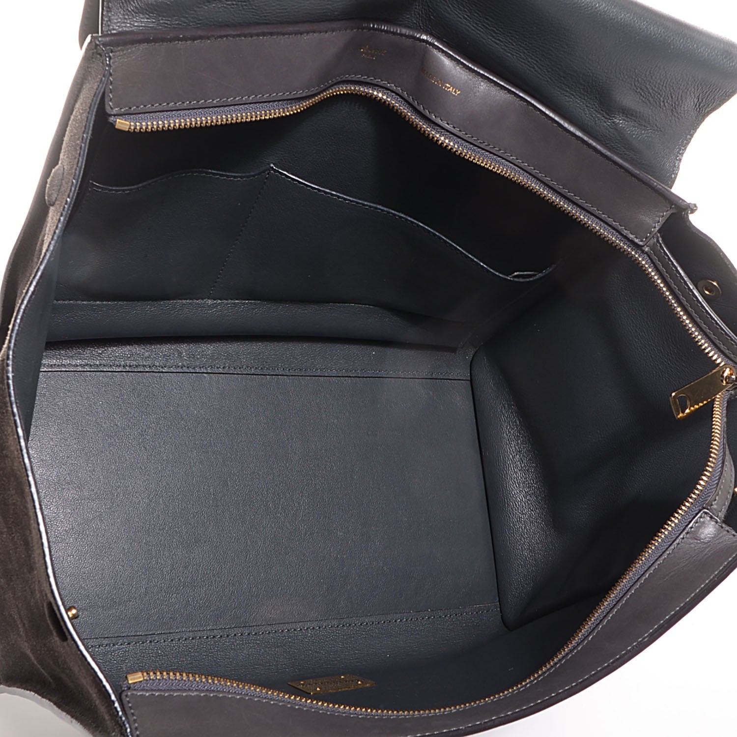 Celine Smooth Calfskin Suede Medium Trapeze Grey 4 of 8