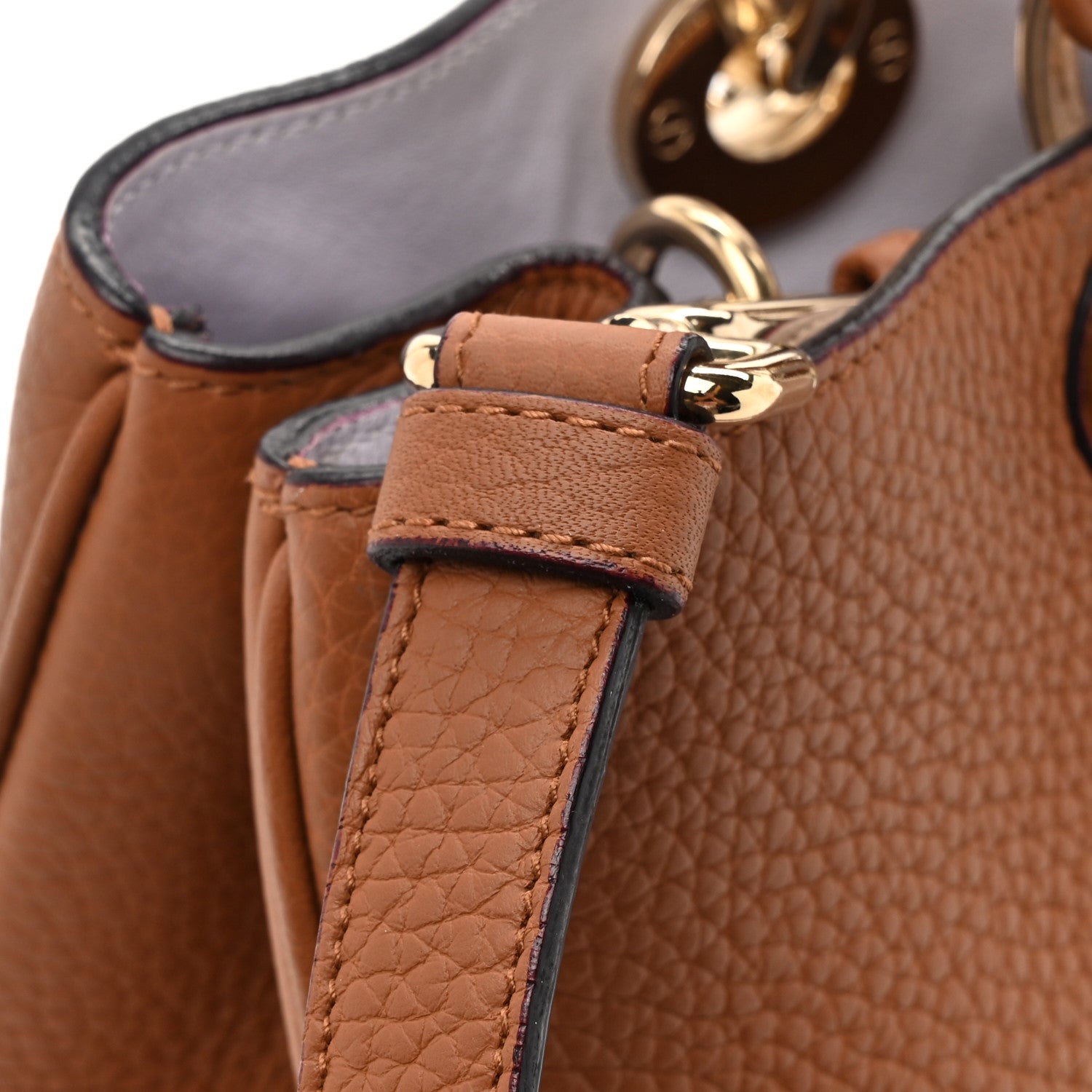 Christian Dior Bullcalf Medium Diorissimo Tote Brown Purple 17 of 17